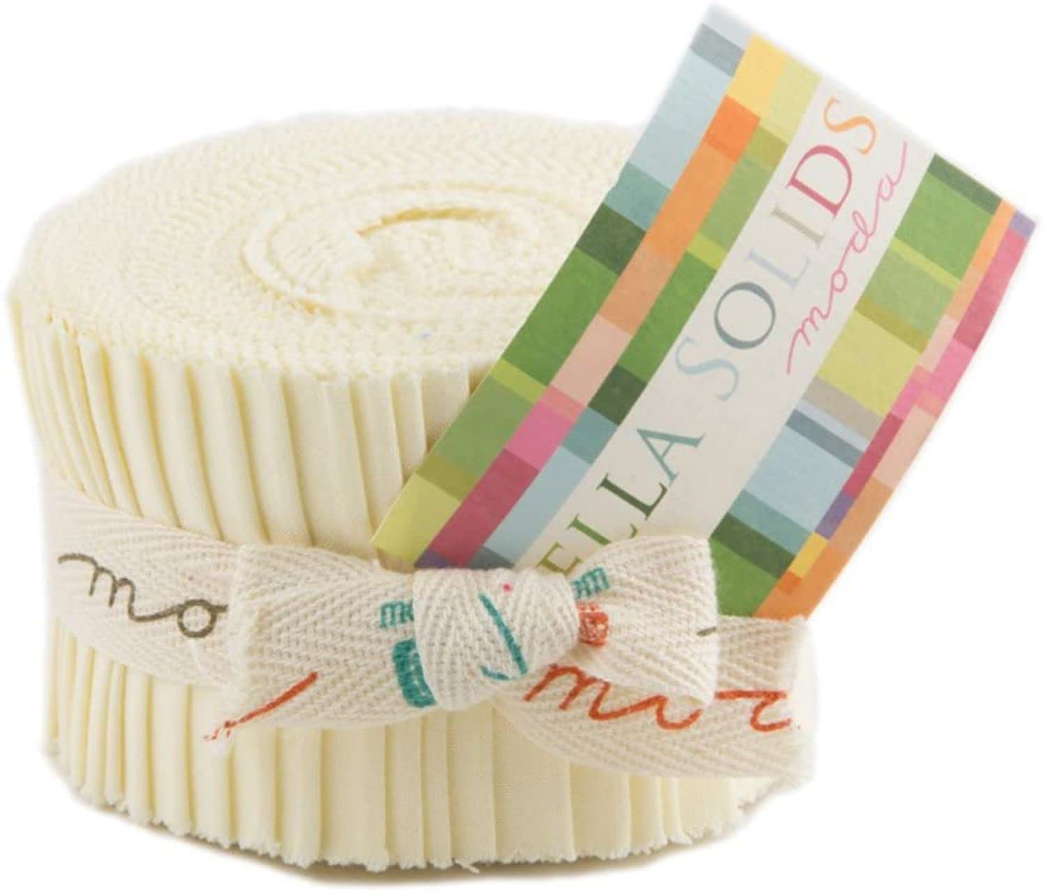 Bella Solids Snow Jr Jelly Roll (9900JJR 11) by Moda House Designer for Moda by Moda
