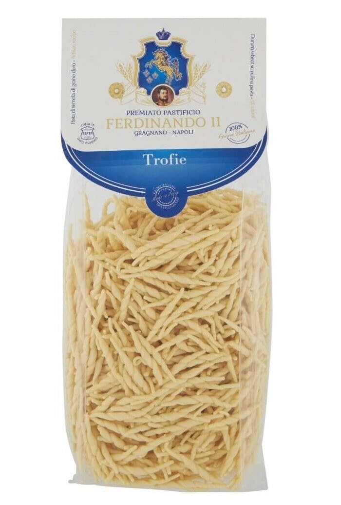 12er-Pack Pastificio Ferdinando II Trofie Pasta di Gragnano I.G.P.,Nudeln aus Hartweizengrieß 500g