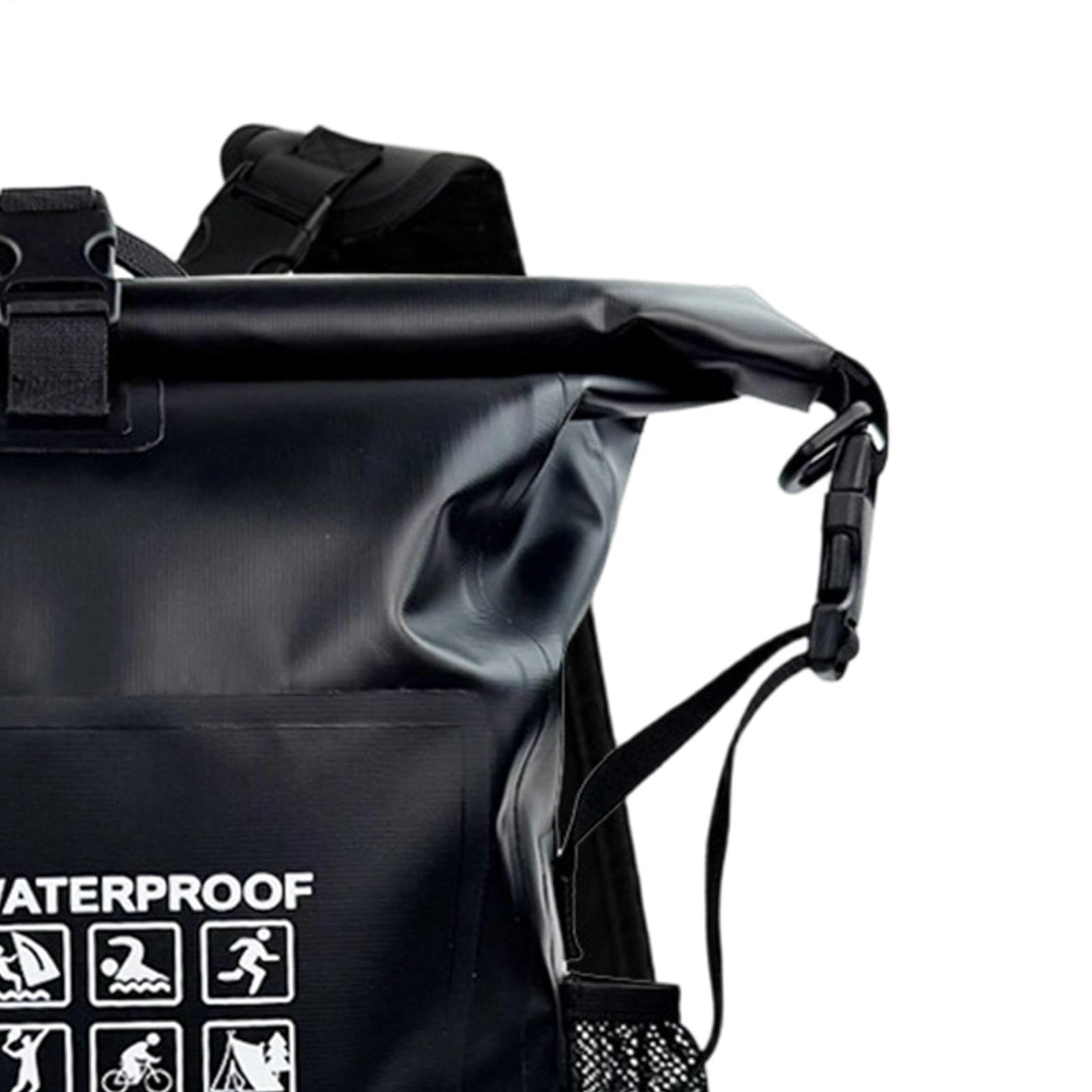 Plecak Dry-Bag, wodoszczelny, zwijany plecak z dużym, czarny, Siehe Beschreibung, Patrz opis | Lekki plecak turystyczny z PCW z bezpiecznym zamknięciem, torba outdoorowa dla mężczyzn i kobiet, rafting, kajakarstwo