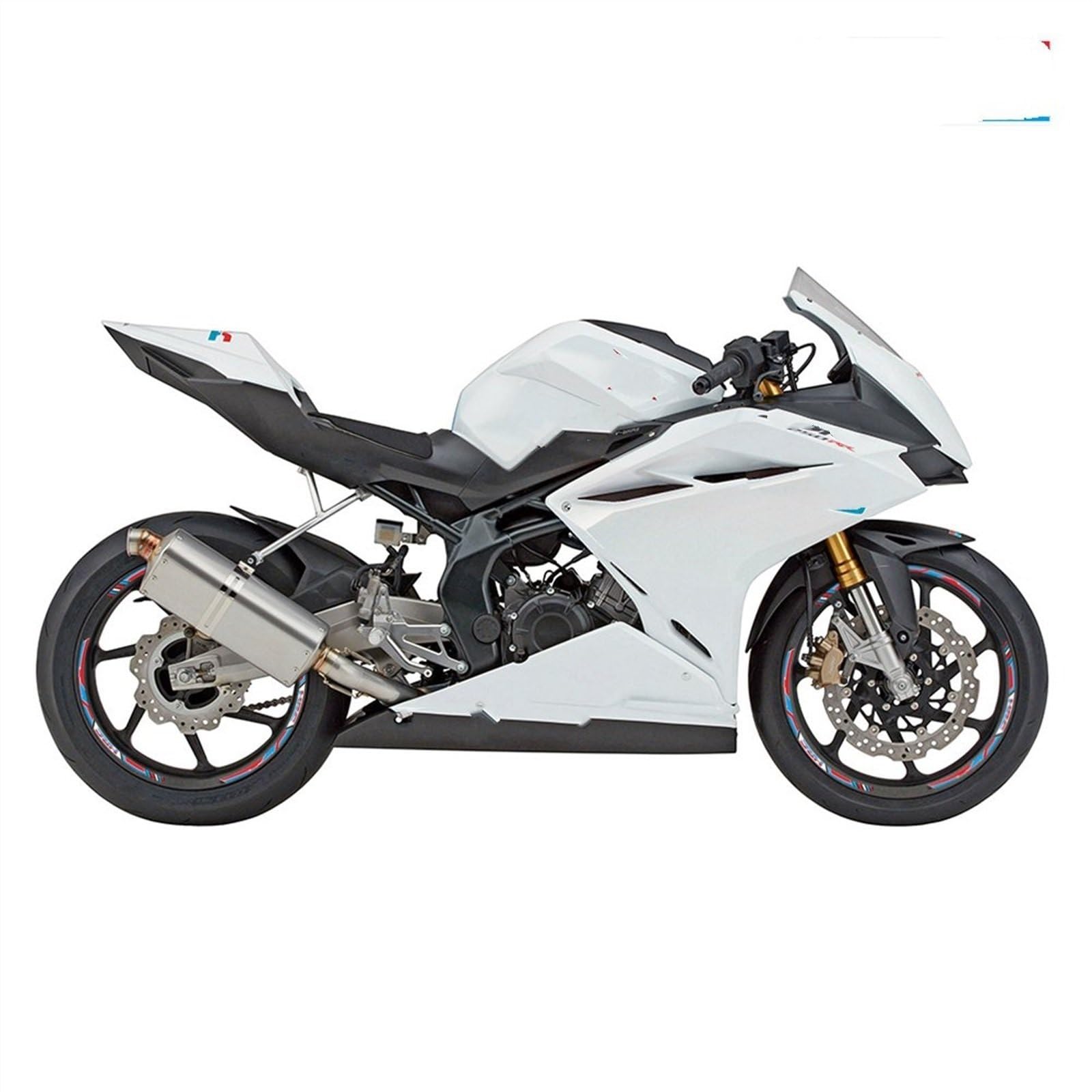 ZAPORA Trottinette Autocollant Réfléchissant De Bande De Jante De Roue De Moto, Ensemble Complet D'autocollants Et pour Kawasaki pour VERSYS 1000 Autocollant Bord(Color2)