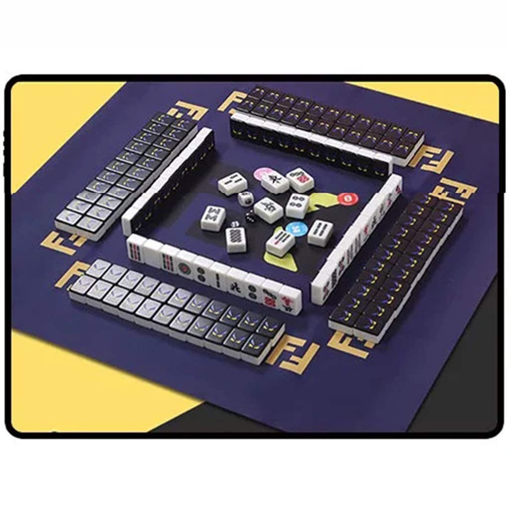 144 chiński mahjong, gry w płytki, gra planszowa do ręcznego pocierania z torbą do przechowywania, mata, inne akcesoria na imprezę, rozrywka, 42 mm