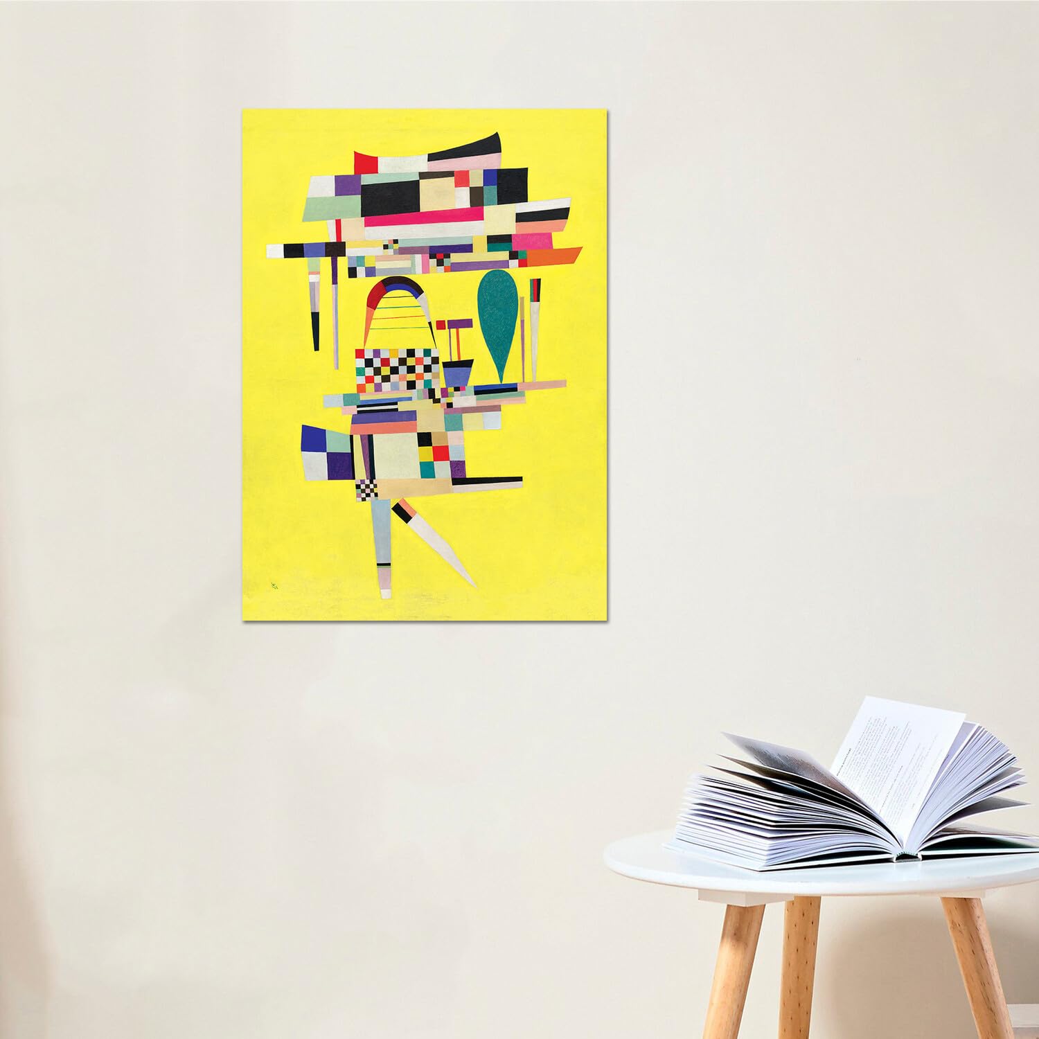 Giallobus - Quadro - Vassily Kandinsky - Pittura gialla - Vetro acrilico - 70x100 - Pronto da appendere - Quadri moderni per la casa