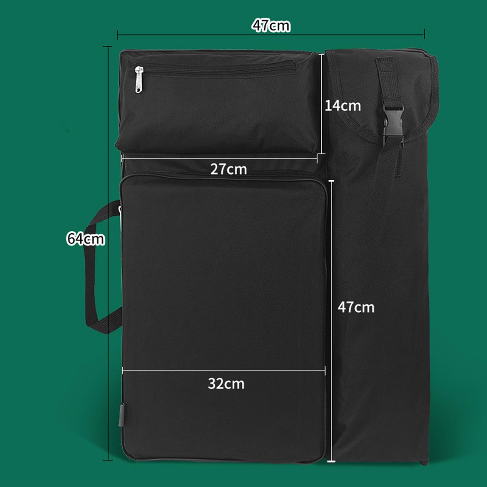 Zaino Da Artista, Borsa a Tracolla con Tasche, Maniglia, in Tessuto Oxford, Borsa Portatile per Schizzi E Materiali, Style a