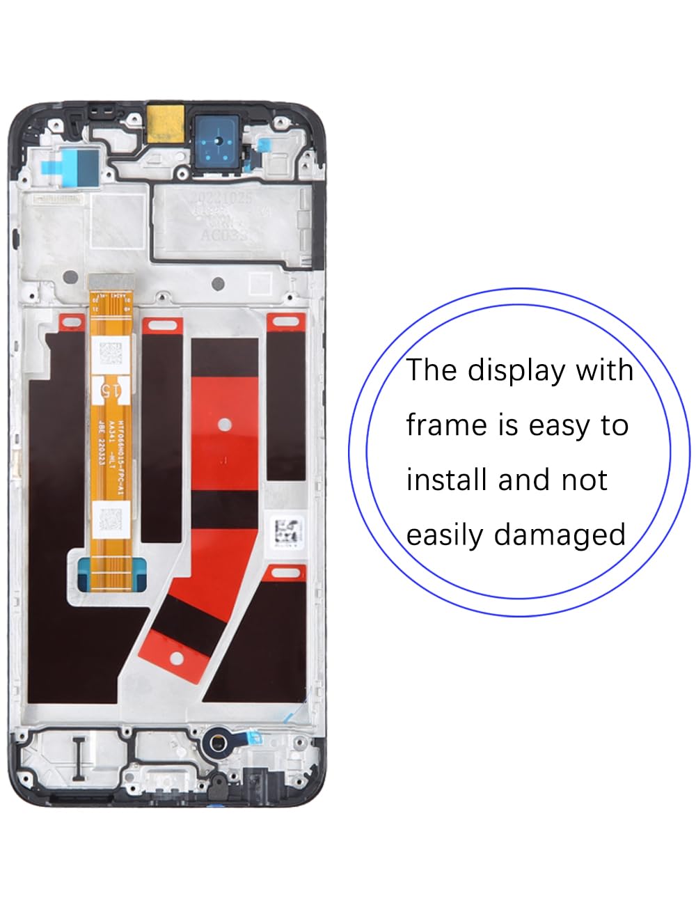 Pantalla de repuesto para pantalla LCD Oppo A57 4G / A57s, CPH2387 CPH2385, kit de piezas de reparación (negro con marco)