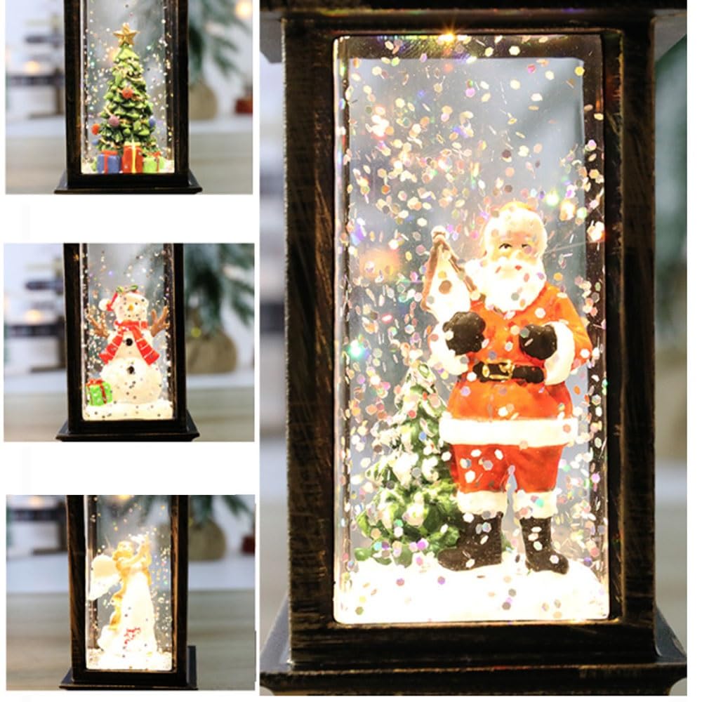 Amazon｜クリスマスグリッターウォータースピナーランタン - 屋内LED