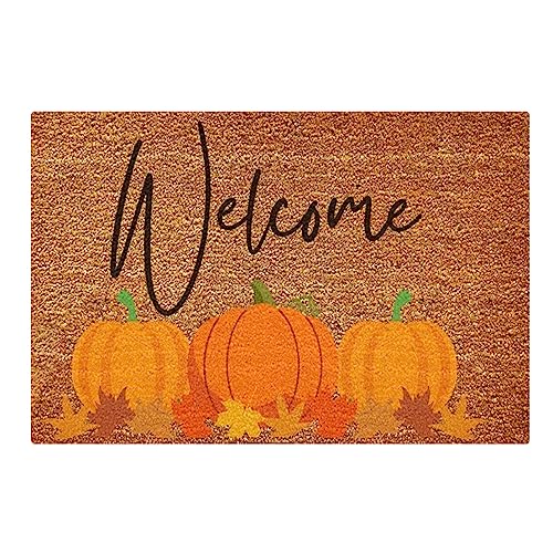 Tapete para puerta delantera, decoración rústica de Acción de Gracias para el hogar, otoño,...