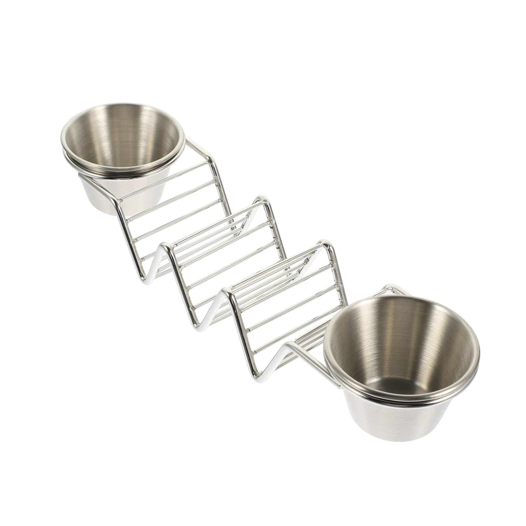 STOBAZA Stainless Steel Pancake Rack Taco Holder Burrito Storage Stand Eat Compact Size Easy to Clean