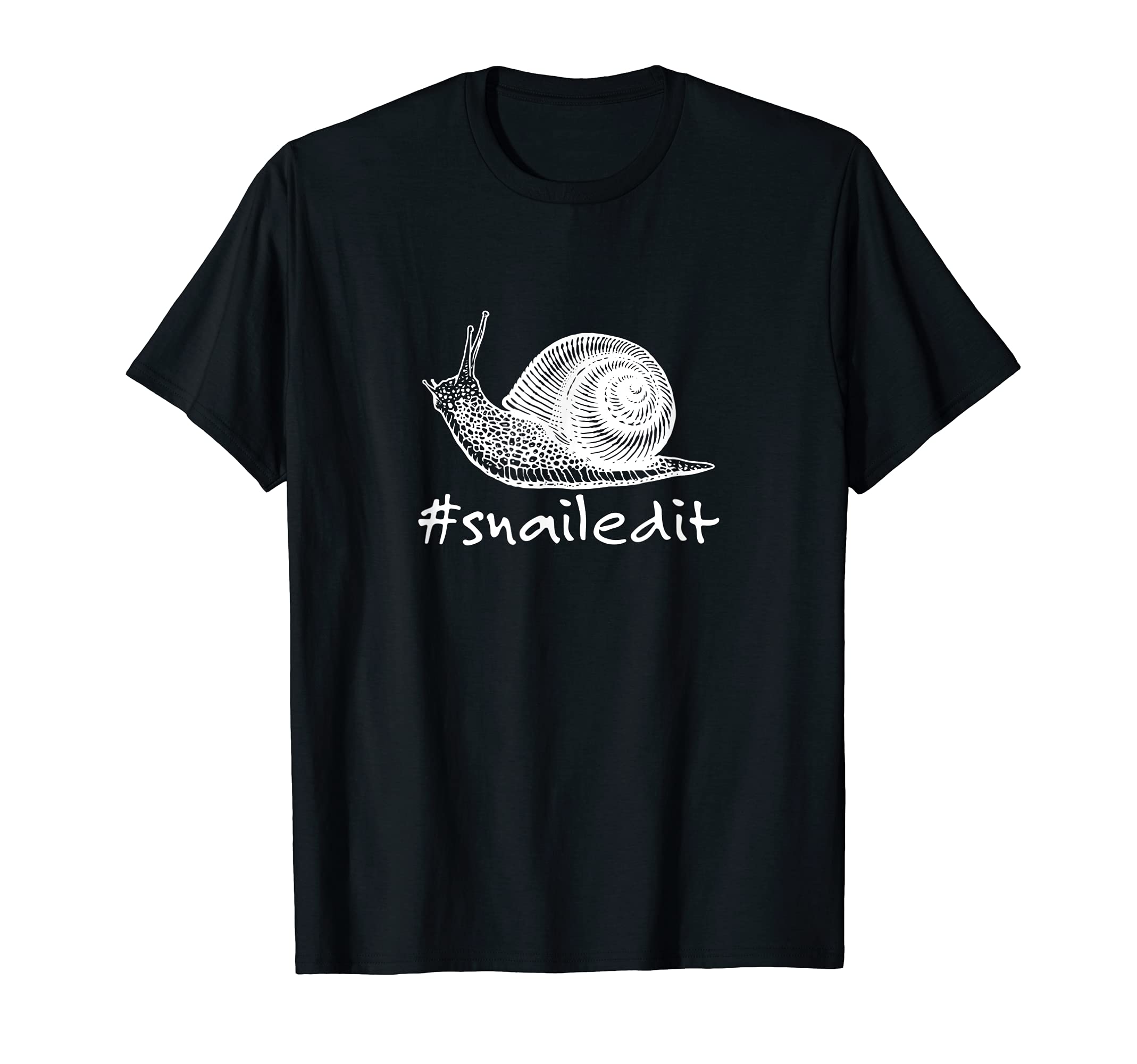 Snailed It, Funny Pet Snail Malacologist T-Shirt, Black
