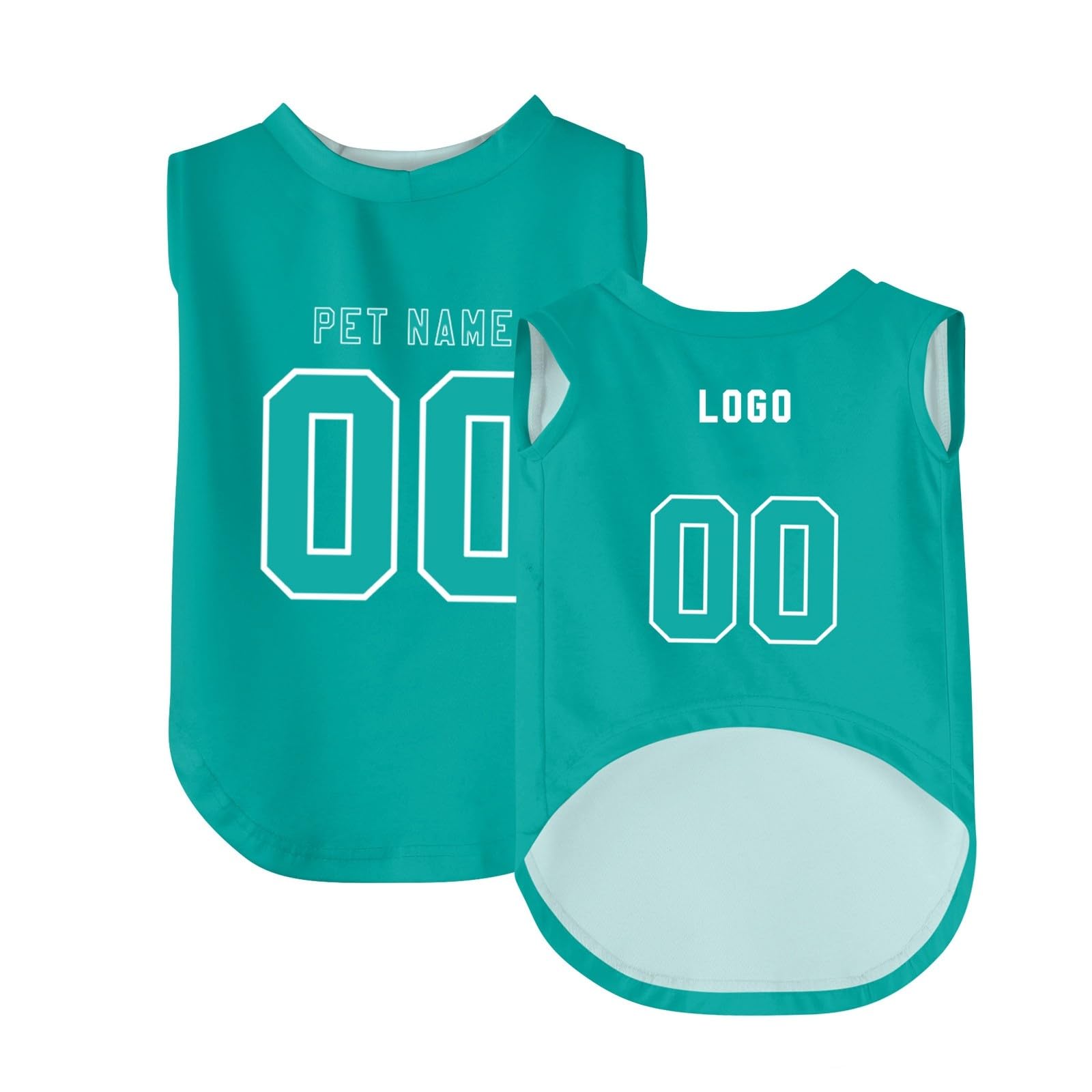 Custom Dog Tank Top Sleeveless Football Tee, Dog Football Jersey with Name Number Logo, Personalized Sports Fan Pet Jerseys Clothes for Small Medium Large Cat Dog Pet