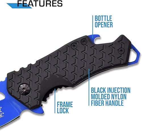 Miniatura 42 de MTECH USA - Navaja plegable con apertura asistida por resorte Cerveza Lager