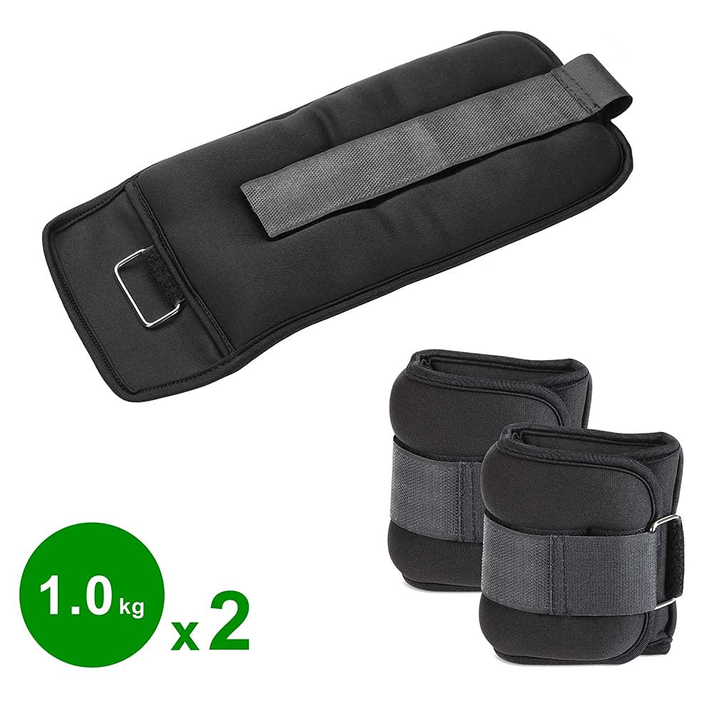 BAKAJI Pesi Caviglie/Polsi 2kg Set - Neoprene Regolabile Per Fitness E Allenamento - Foto 5
