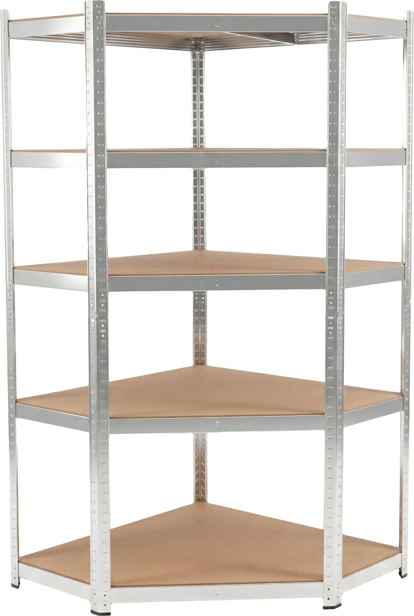 PROLINE Metallregal Magazin Eckbank 180x90x40 cm 875 kg 5 Fachböden verzinkt Werkstatt Schraubenlos
