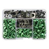 177PCS Fairing Bolt Kits Bodywork Screws Nut Compatible with TRK 502X LEONCINO 500 TNT 125 AK 550 Tiger 800 GTS 300 Motorcycle Parts Fasteners Hardware(Green)