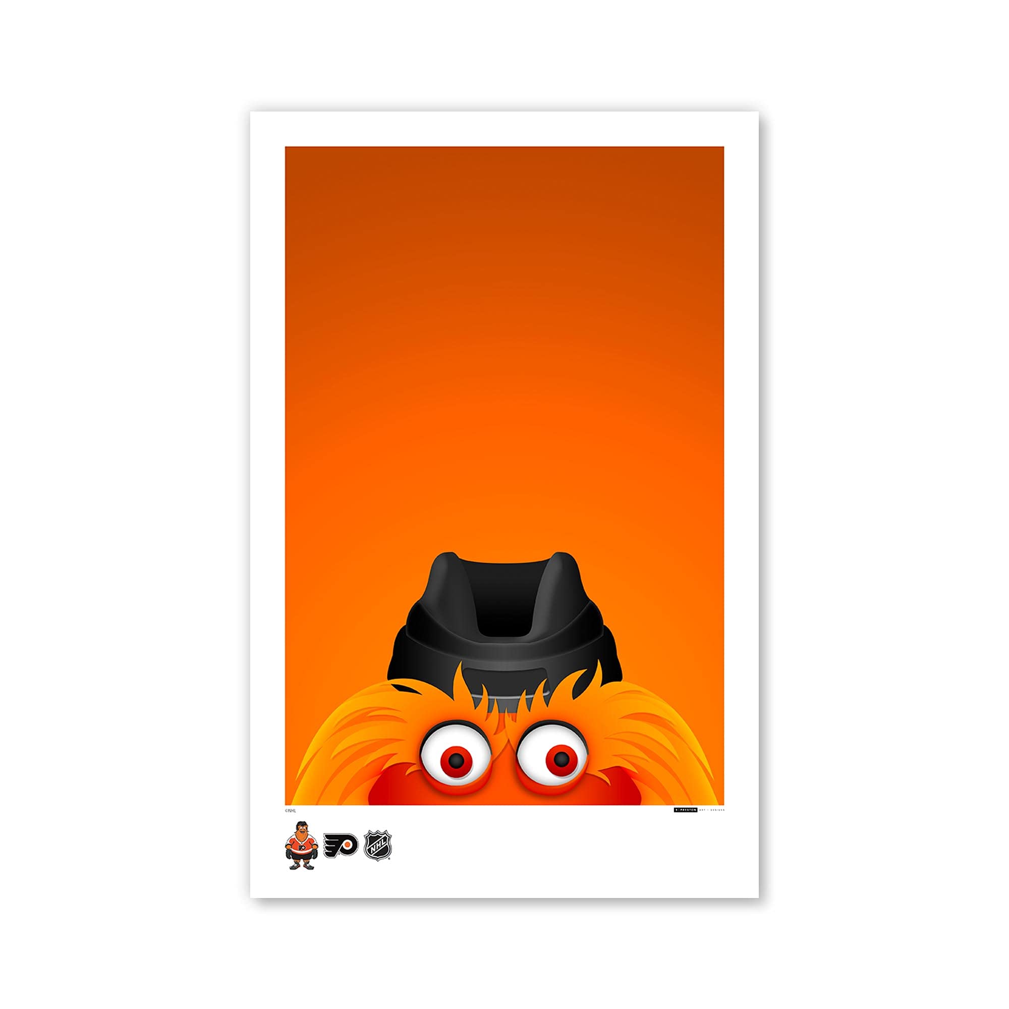 S. Preston Art + Designs Gritty Minimalist Philadelphia Flyers Mascot Poster Print (11X17 Inches)