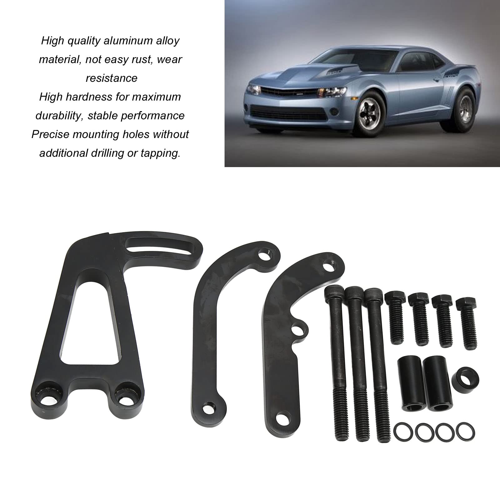 Zestaw wspornika do montażu pompy wspomagania kierownicy ze stopu aluminium do Chevy SBC LWP Small Block - wspornik akcesoriów silnika z długą pompą wodną