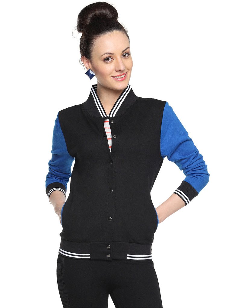 pinacolada Womens Black Varsity Jacket-picture-53