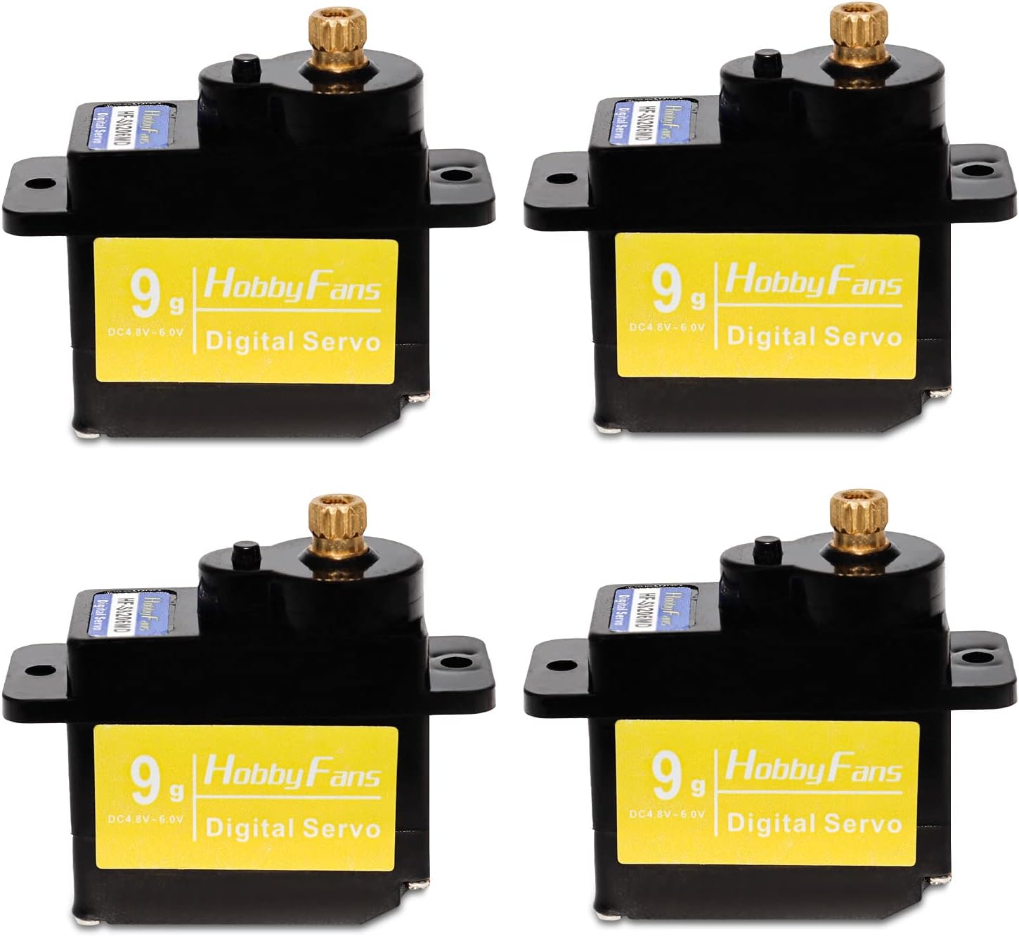 Hobby Fans Servo Motor Metal Gear, 4pcs 9g Micro Servo Motor Kit for RC