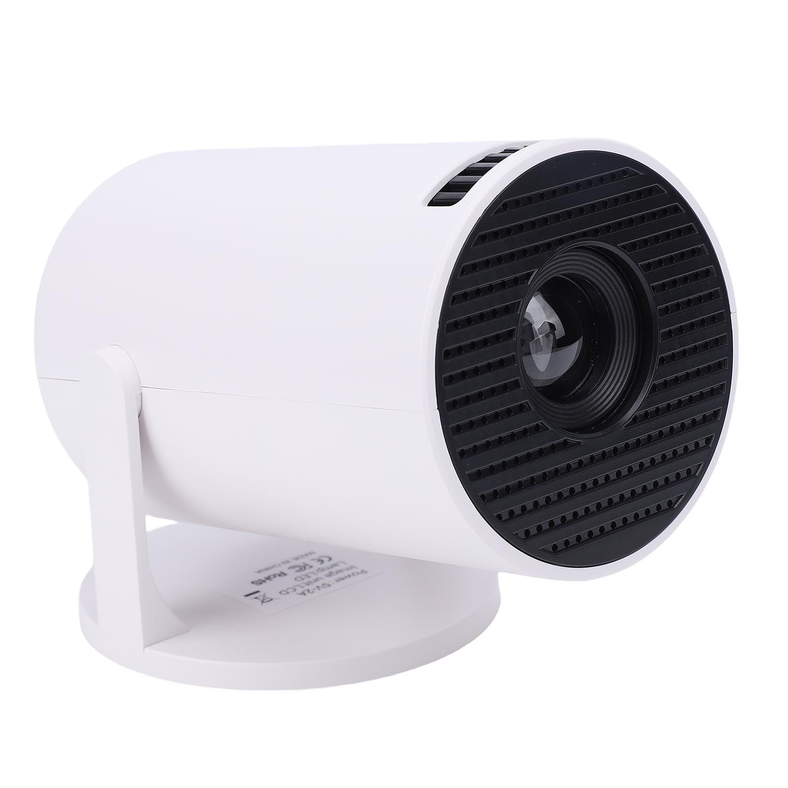 Fockety Proiettore HD per la casa, multi porta, basso rumore, 25 dB, Wi-Fi, audio surround integrato, con rotazione 240 gradi, per proiezione di film in home theater per interni esterni