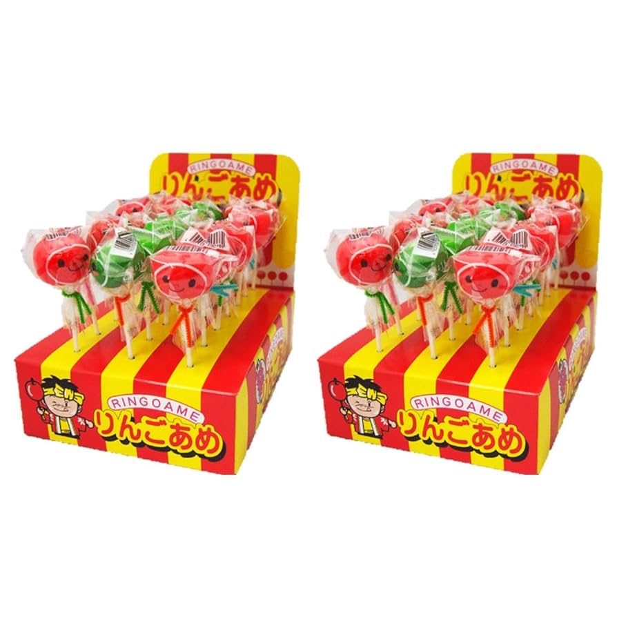 Amazon.co.jp: りんごあめ 2箱 【 選べる キャンデー 】 駄菓子