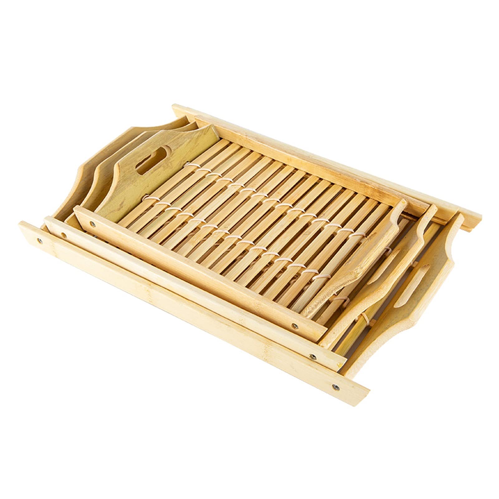 Bandeja para Servir Bandeja de Mesa de café Decorativa Bandeja de Servicio de Madera for Desayuno Café Postre Rectangular Moderno Madera construcción Bandeja/Bandejas ( Size : Small )