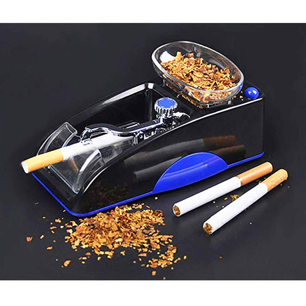 Rullo per Sigaretta elettrica, Sigaretta elettrica, Macchina Automatica for arrotolare Il Tabacco, Mini Macchina(Blue)