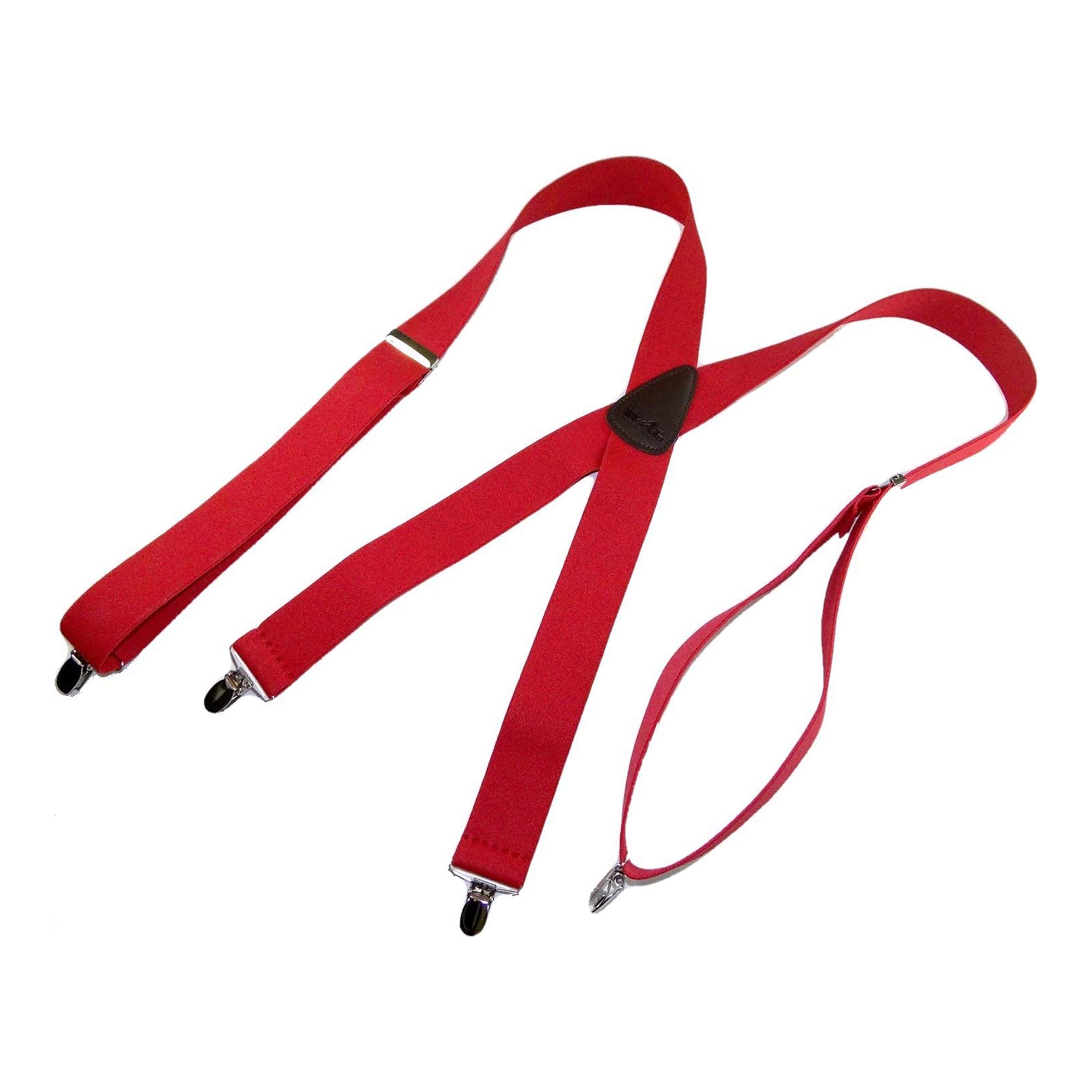 Hold-Up Classic Series 1 1/2 Inch Wide X-Back Suspenders with No-Slip Clips