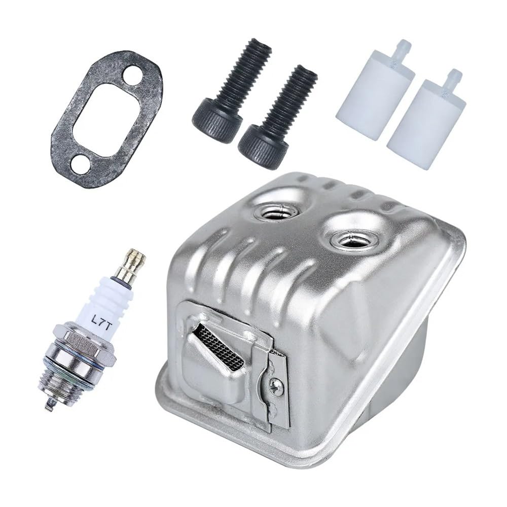 Kit de Filtro de Combustible con Tornillo silenciador Compatible con 450 445 445e w bujía repuestos de Motosierra de Gasolina OEM 544147702