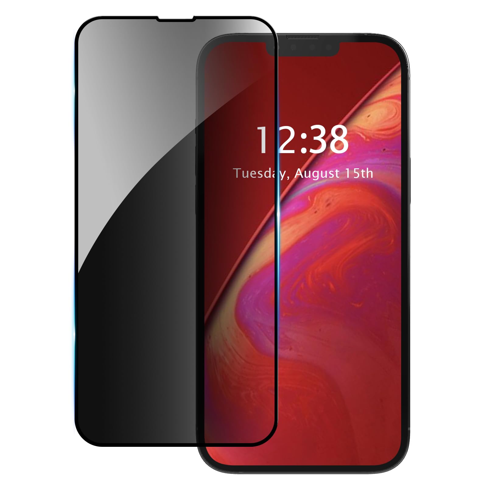 AKABEILA 1 Pack Privacy Screen Protector for OnePlus 15R 6.83 Inch Privacy Tempered Glass Full Coverage Anti Spy Protective Film No Fingerprint Unlock