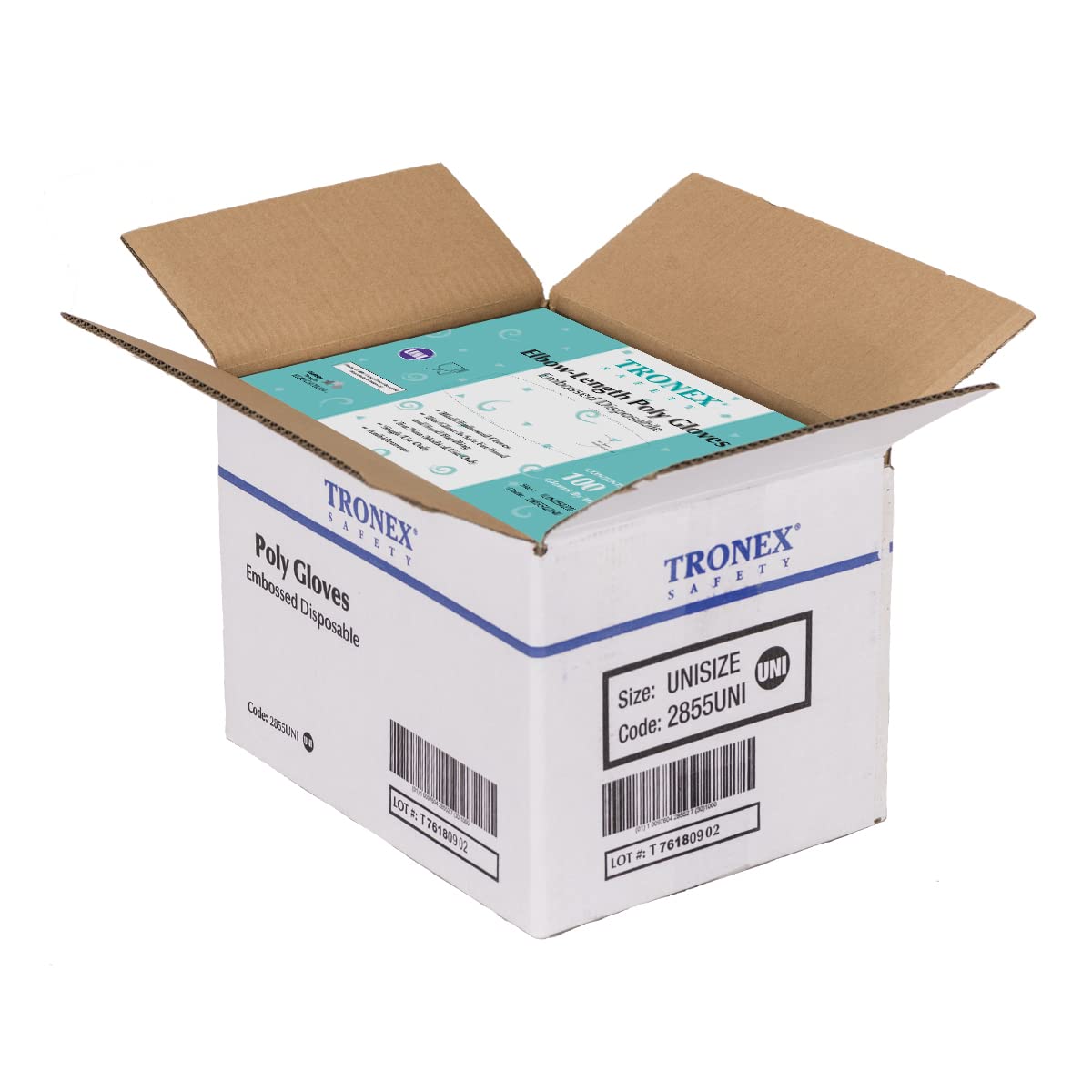 TRONEX 20" Elbow-Length Long Polyethylene (PE) Disposable Gloves, Long Plastic Gloves Food Safe