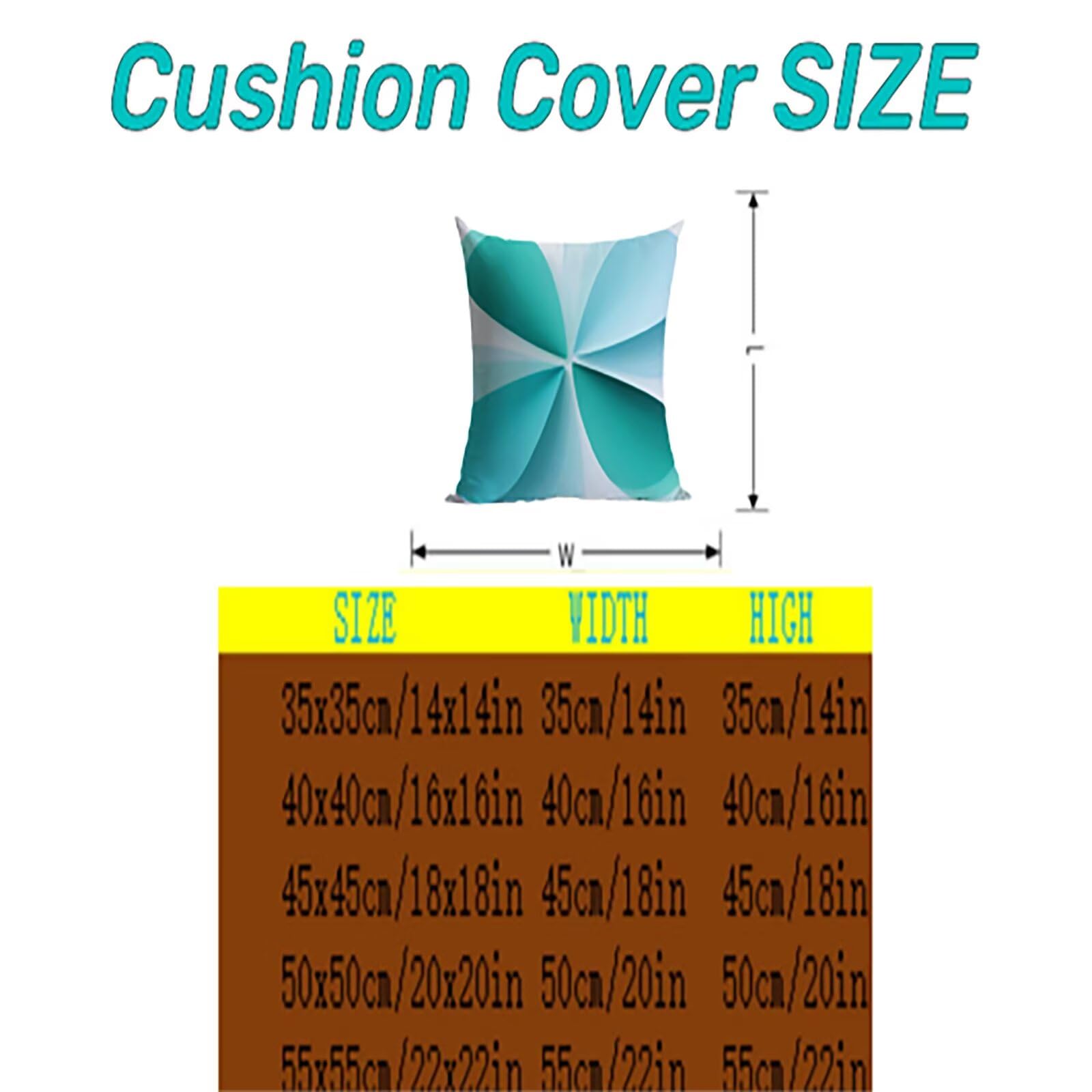 Federe Cuscini Letto 60x60cm Federe Copricuscini Divano Semplice THDZ-0714 | Outdoor Federe Copricuscini Divano Blu-Verde 4 Pack Morbido Resistente Attraente Decorazioni per Letto Divano Regalo Donna