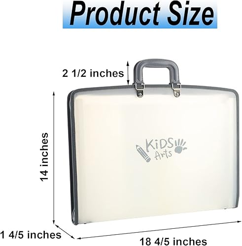 Miniatura 2 de Acocony Organizador de archivos de acordeón de 11 x 17 pulgadas, 13 bolsillos, carpeta de cartera de 11 x 17 pulgadas para obras de arte con asa,