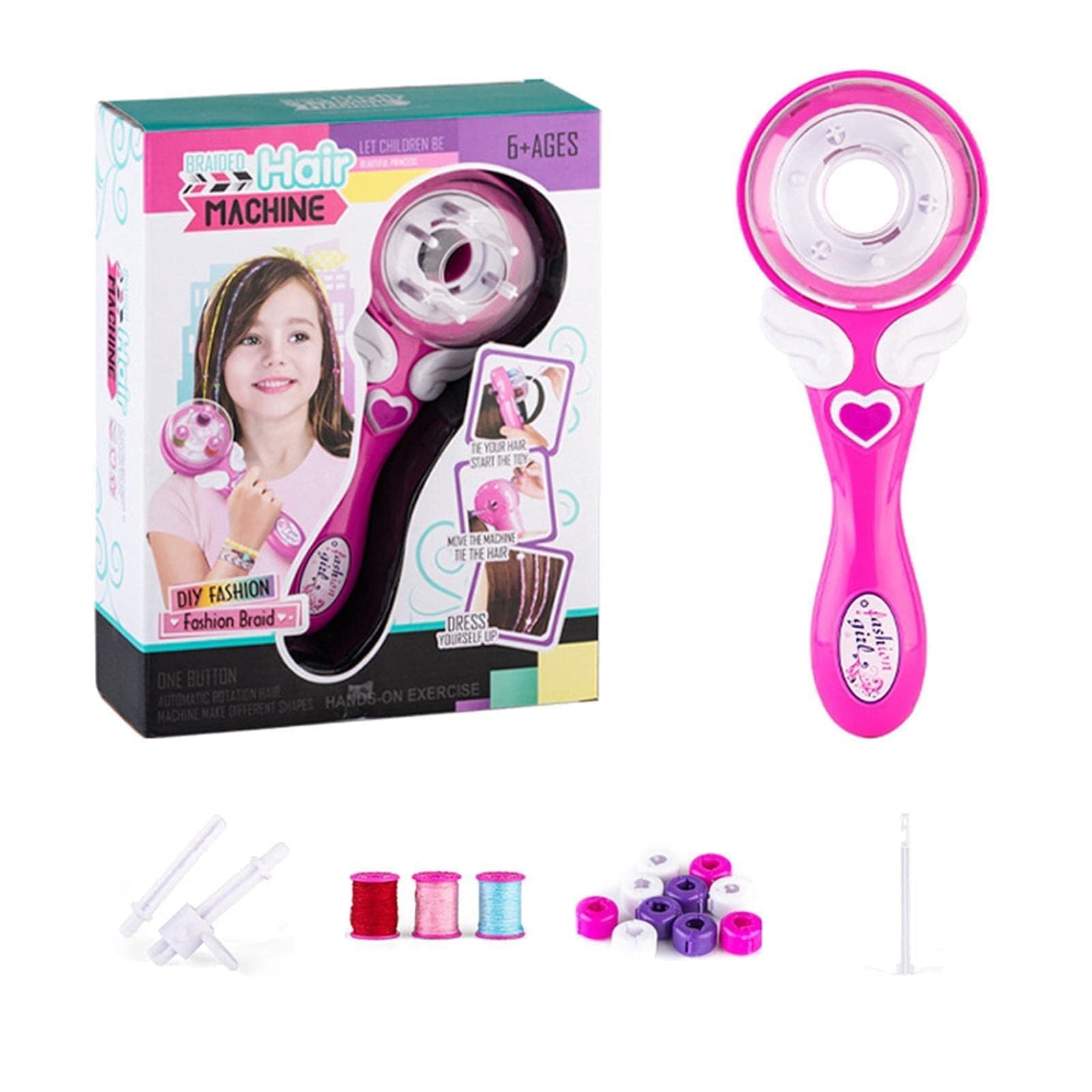 Bolivia'sAutomatic Hair Braider, Automatic Smart DIY Magic Hair Styling Tools Hair Braider Machine, Beauty Fashion Salon Kits with Sewing Threads Hair Clips, Electric Hair Braider Tool
