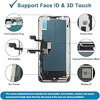 Vista 4 de [OLED] para iPhone Xs MAX Reemplazo de pantalla de 6.5 pulgadas [NO LCD] Pantalla 3D Touch Frame Asamblea Digitalizador para Modelo A1921, A2101