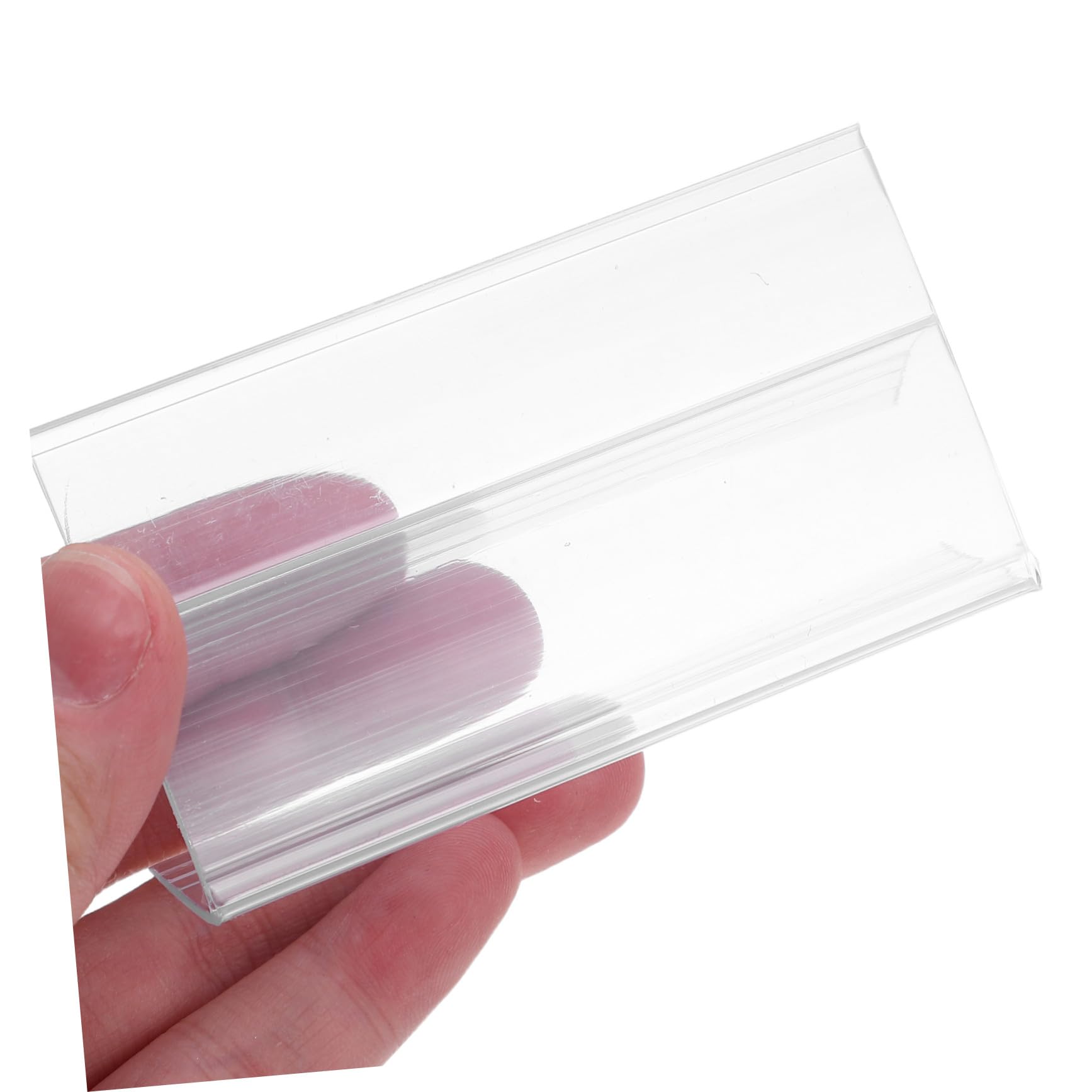PLAFOPE 100 Pezzi Etichette in Plastica PVC per Scaffali Clip per Cartelli Supporto per Supermercati Negozi e Uffici