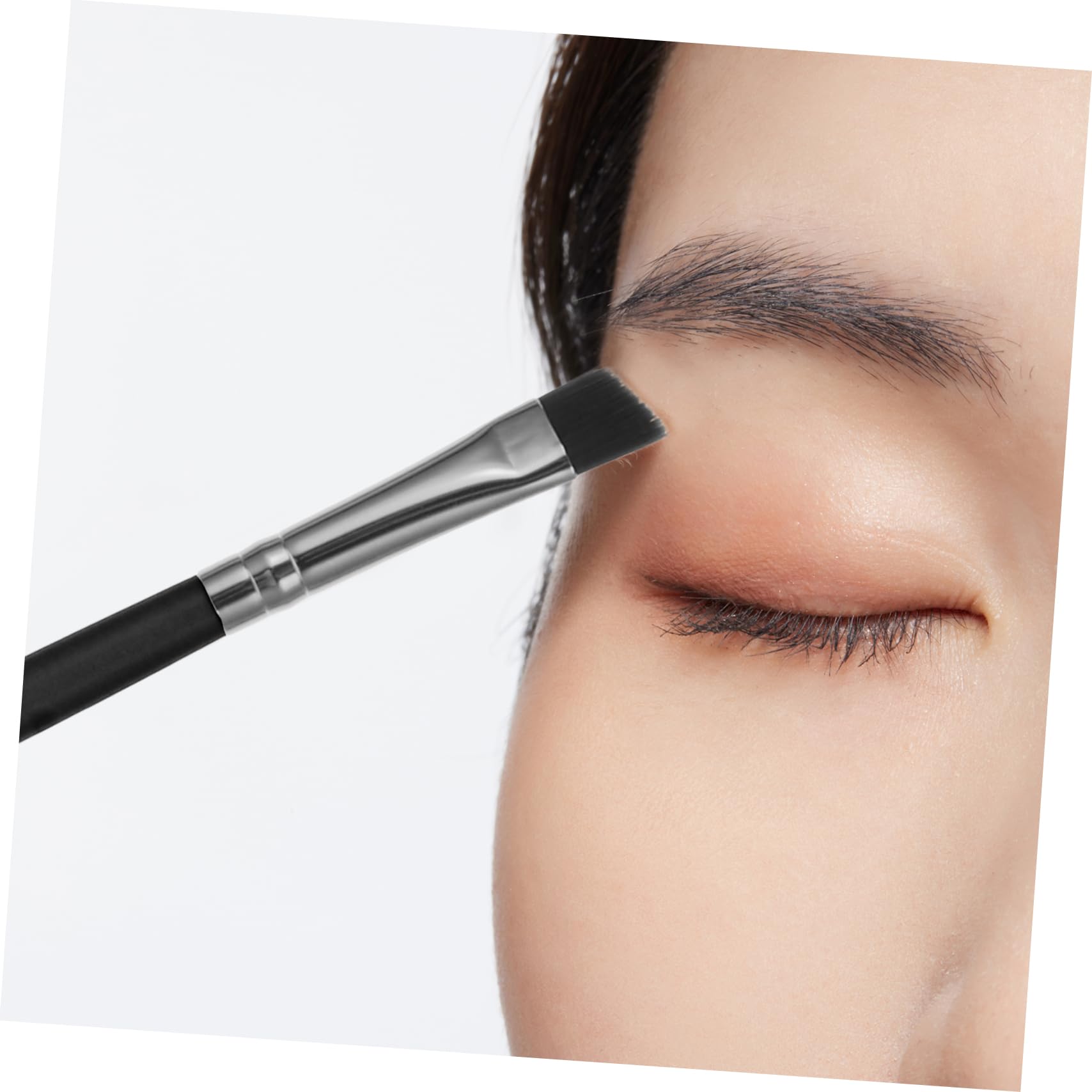 Housoutil 3sets Eyebrow Makeup Kit 2-in-1 Brush Lash Curler Variety Portable and Easy to Clean Aluminum Wooden Makeup Tools 6pcs*3