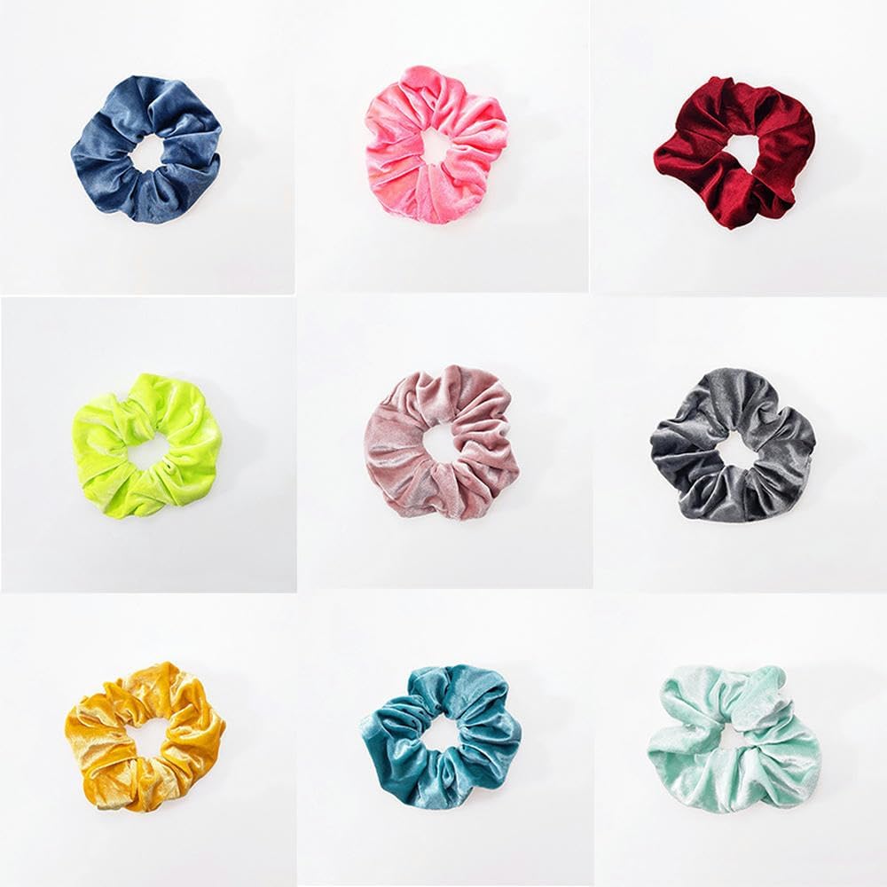 Coleteros para el pelo, lazos de satén para el pelo, lazos de seda para el pelo, anillos para trenzas, 24 anillos hechos a mano para el pelo, cuerdas de pelo de tela, accesorios para el cabello