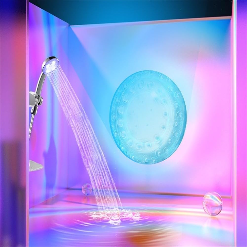 Soffione doccia energico con luce a LED che offre un'esperienza di bagno divertente attraverso i colori