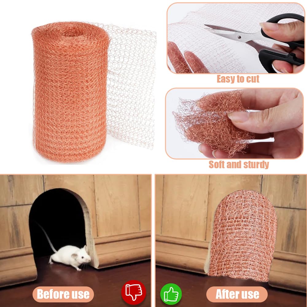 Maille de cuivre 12.7cm*12m Grillage Anti Rongeur Filet Anti limaces Protection Jardin