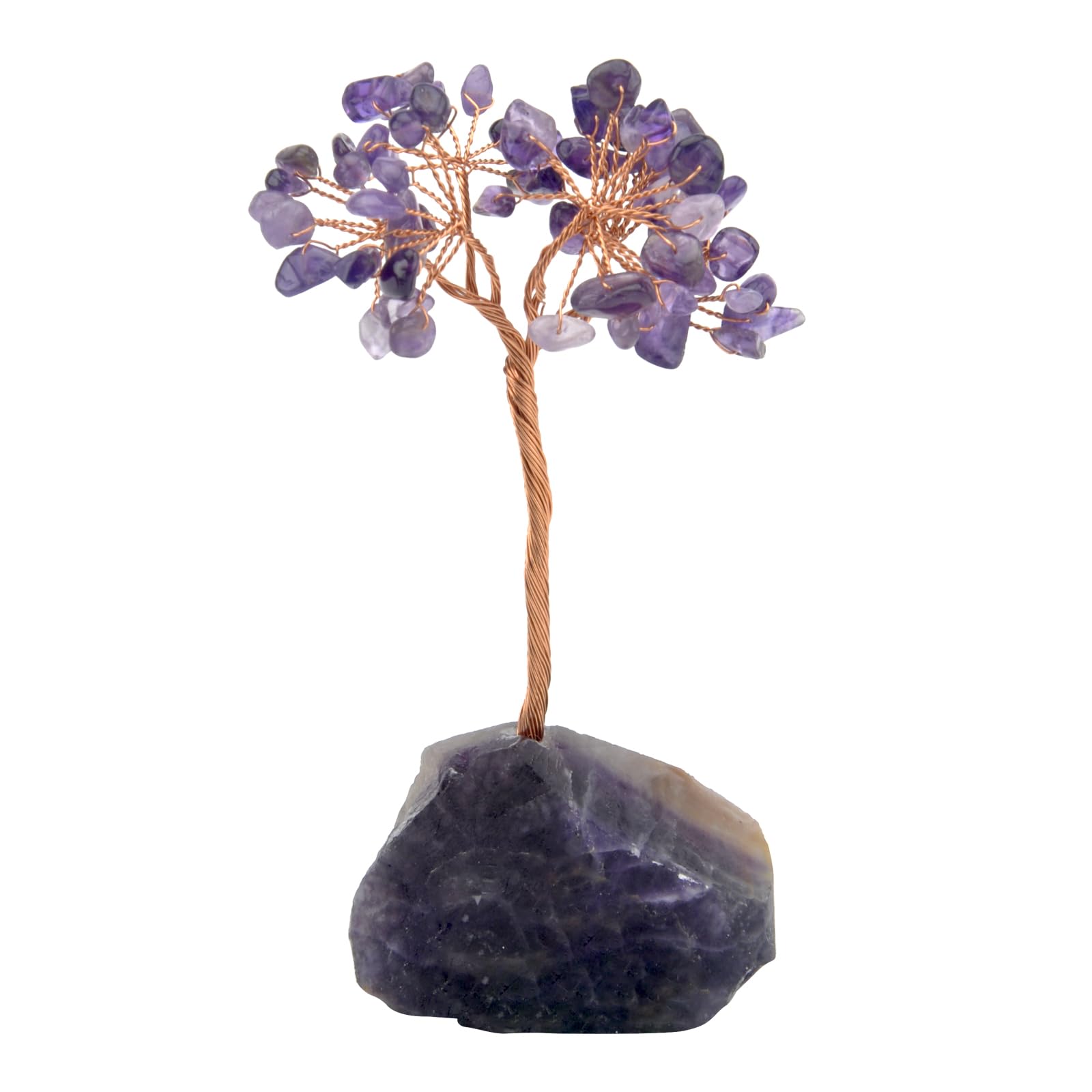 BRISKORE Amethyst Crystal Tree Crystals Lucky Tree Crystal Stones Tree of Life Decoration Spiritual Crystals Feng Shui Natural Gemstones Decorative Tree of Life Fluorite Base Decorative Item Home