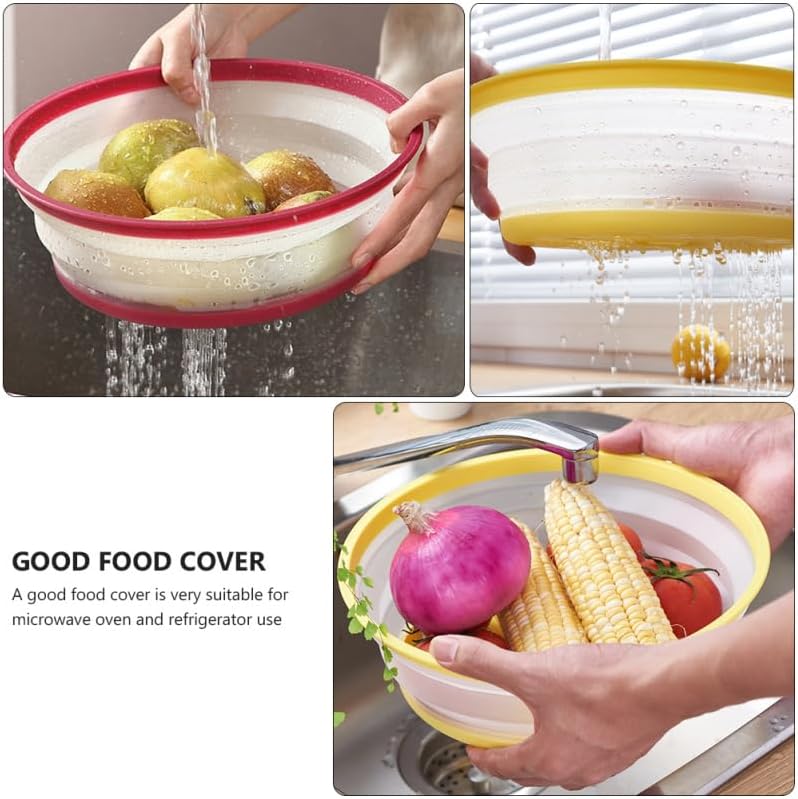 Miniatura 5 de ABOOFAN Cubierta magnética de alimentos para microondas, cubierta de salpicaduras de microondas, cesta de drenaje