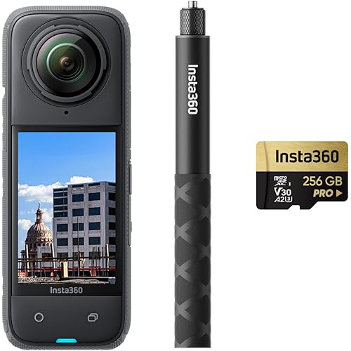 Insta360 X4 Construction Bundle - 360° Construction Camera, 8K30fps 360 HDR Video, 72MP Photo, 11K Timelapses, Supports DroneDeploy, OpenSpace, Cupix, Oculo, WhiteHelmet, Reconstruct, SoftRoid & More