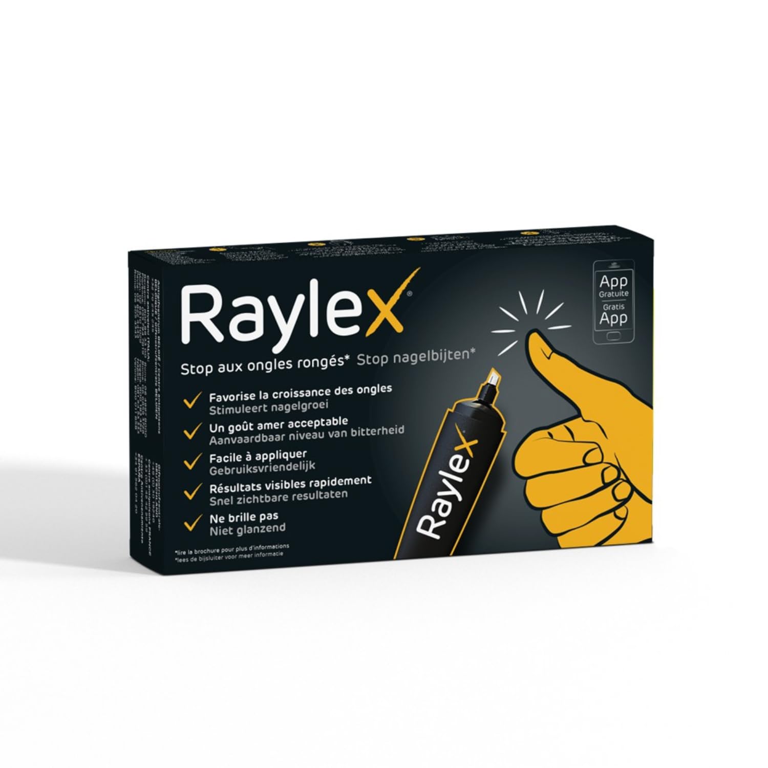 Raylex Nagel Stift gegen finger knibbeln - nägelkauen stoppen für Kinder ab 3 & Erwachsene - Bitterer und regenerierender stift anti Fingernägel kauen - Kleines Anti Nägelkauen Mittel