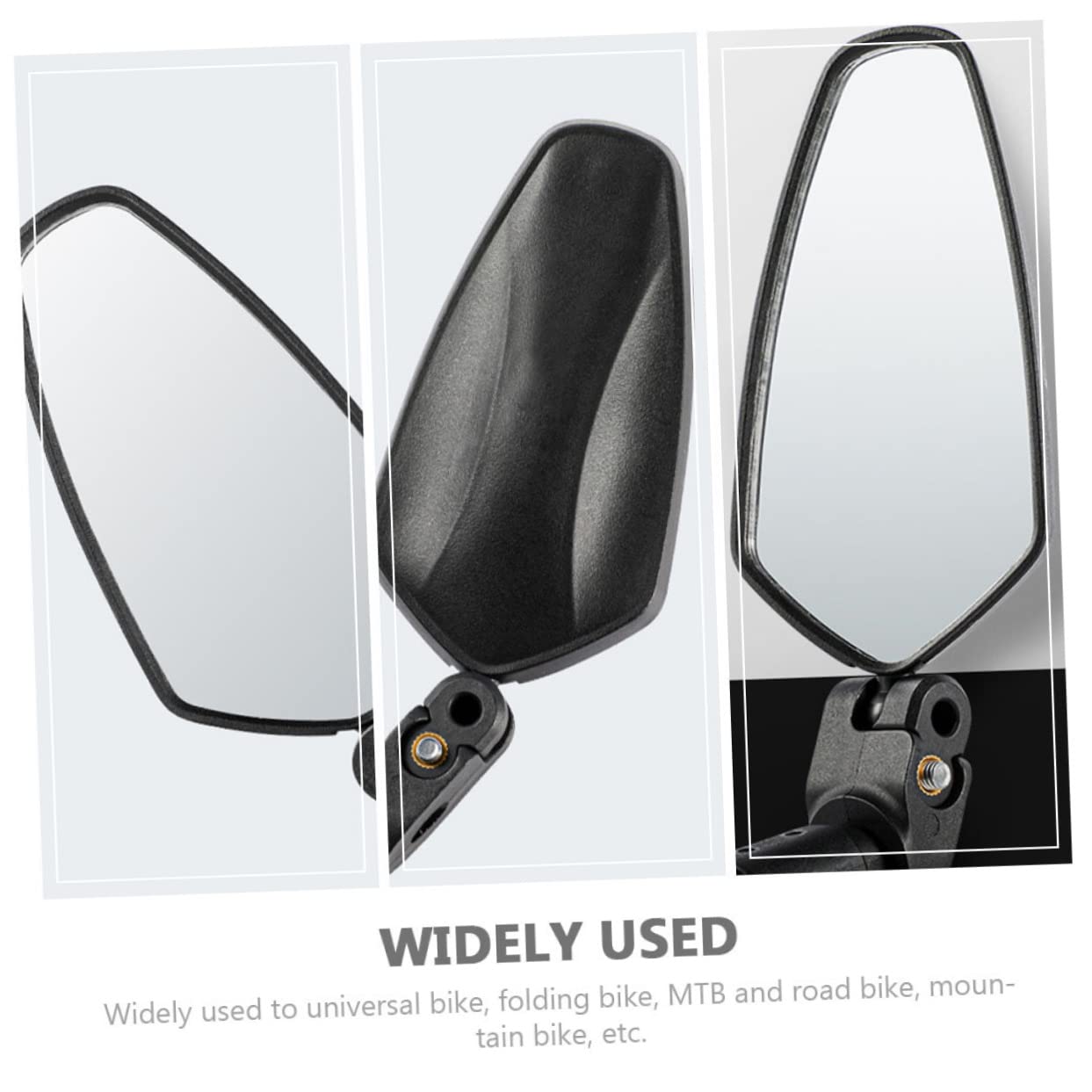VICASKY 2pezzi Specchietto Retrovisore per Bicicletta Design Rotazione Gradi Materiale Resistente Accessori per Forniture per Biciclette