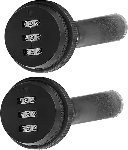 Kyuionty Paquete de 2 cerraduras de cámara de gabinete combinadas cerradura de cajón codificada por contraseña cerraduras de seguridad de aleación