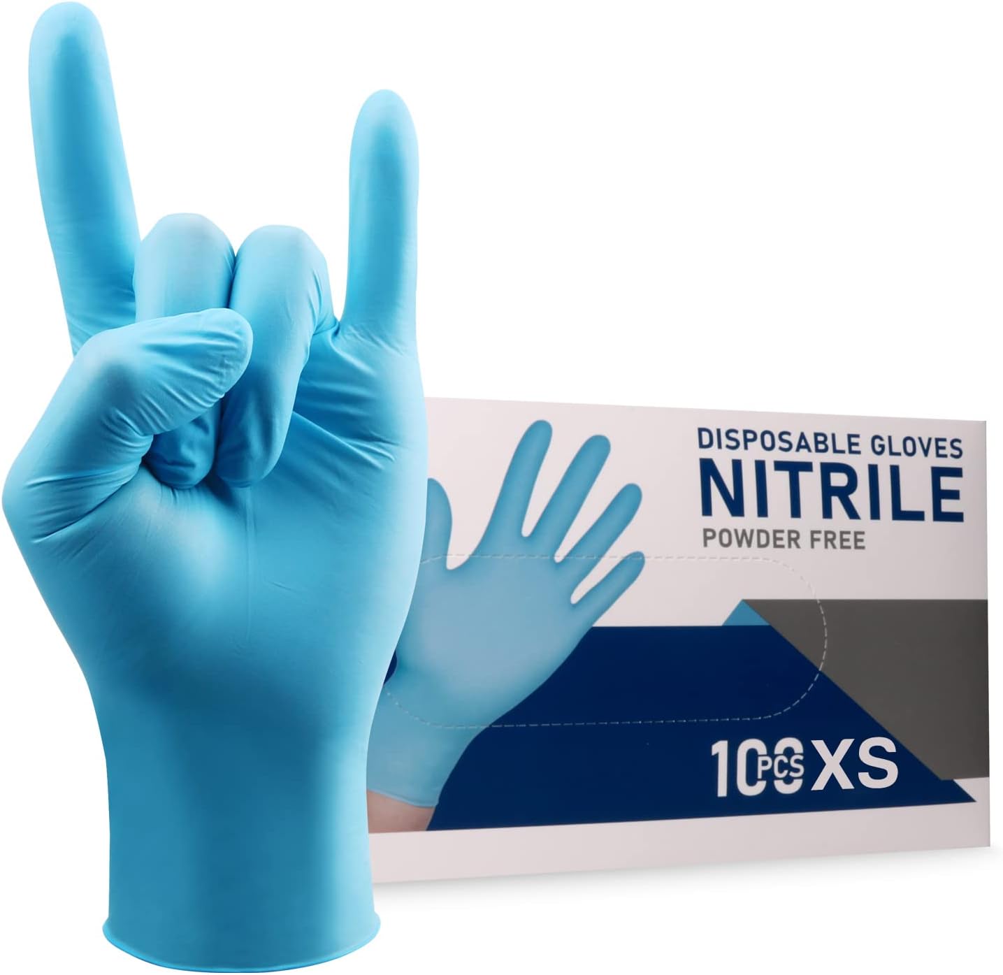 - Nitrile Disposable Gloves Powder & Latex Free 4mil Touch Screen Disposable Non-Sterile Nitrile Exam Gloves