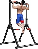 DOBESTS Foldable Power Tower Pull Up Bar Station - Adjustable Heights, 700LBS Capacity, Home Gym Dip Stand
