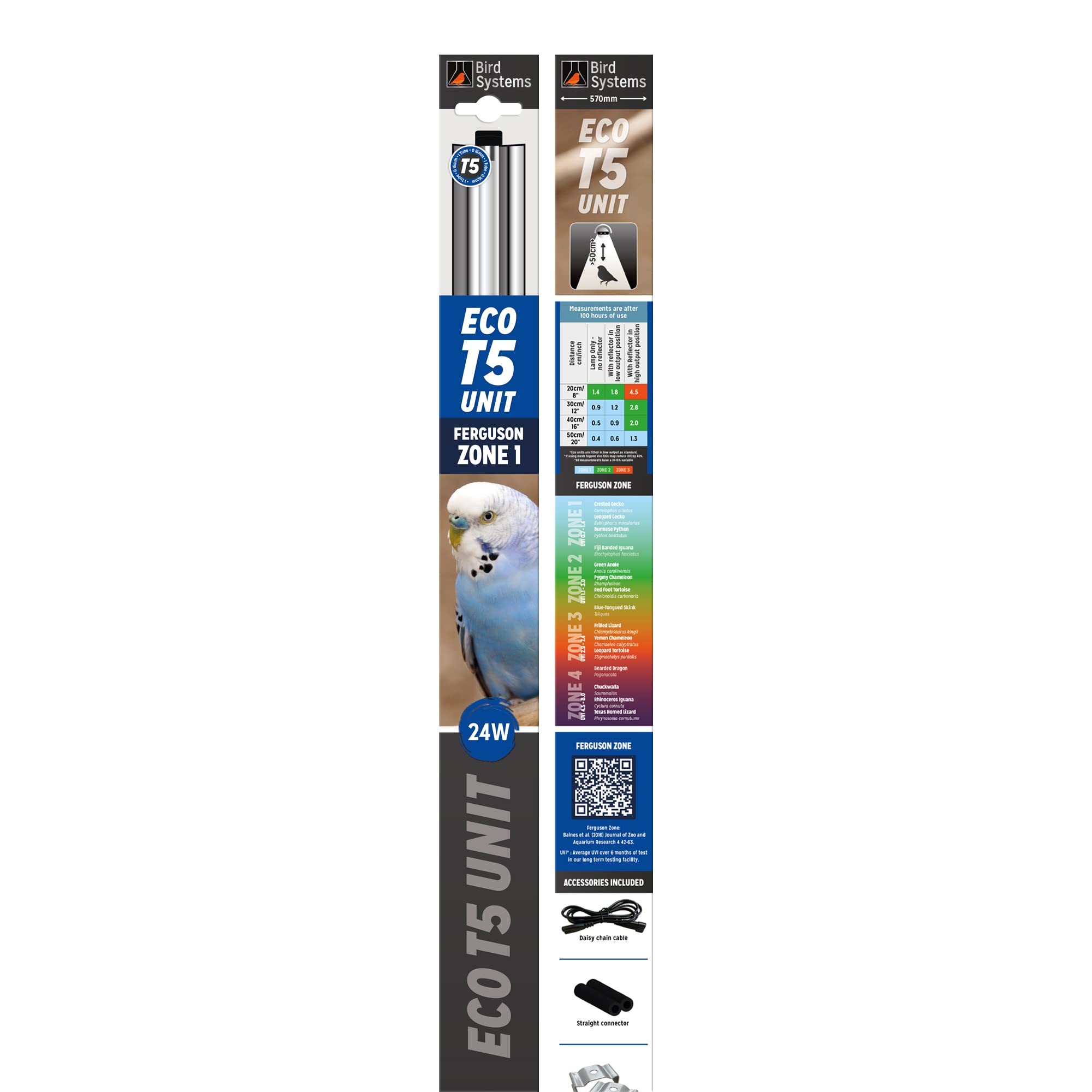 Eco T5 Unit Ferguson Zone 1-24W (570 mm) Leuchte für Vögel und Reptilen