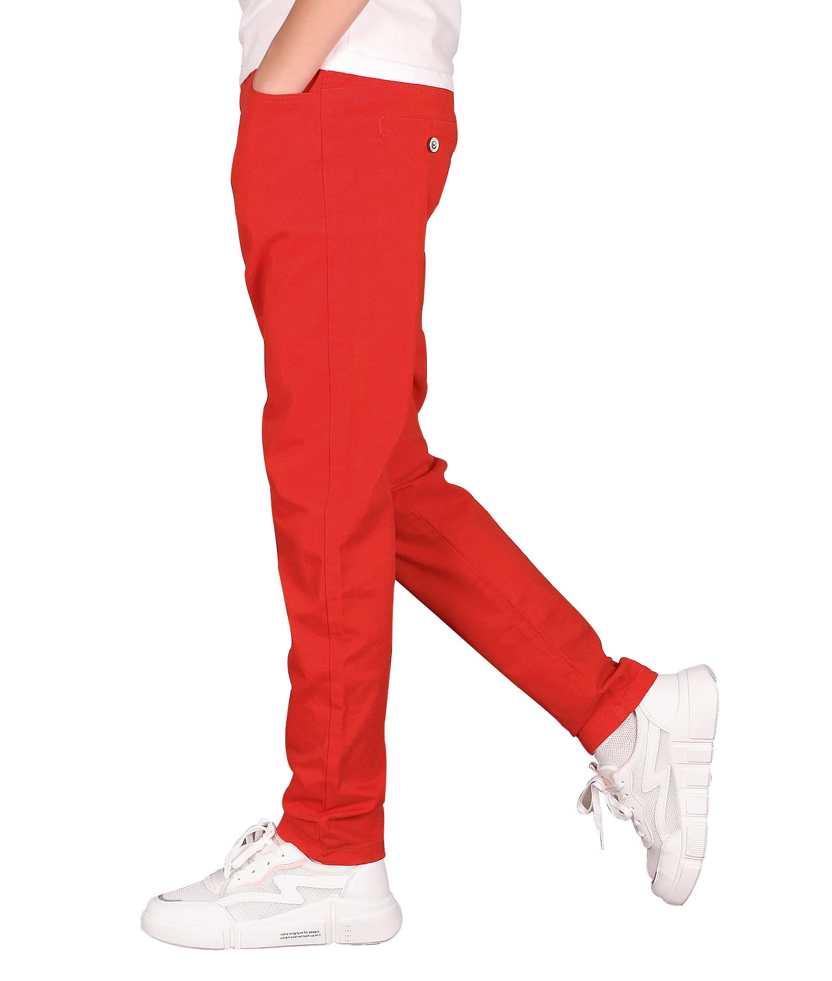 CAMLAKEE Stretch-Chinohose für Jungen, Schuluniform, Yonth-Twill-Hose