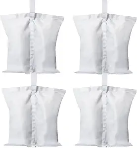 ABCCANOPY Canopy Weights 150 LBS Tent Sand Bags, 4-Pack, White (No Sand)