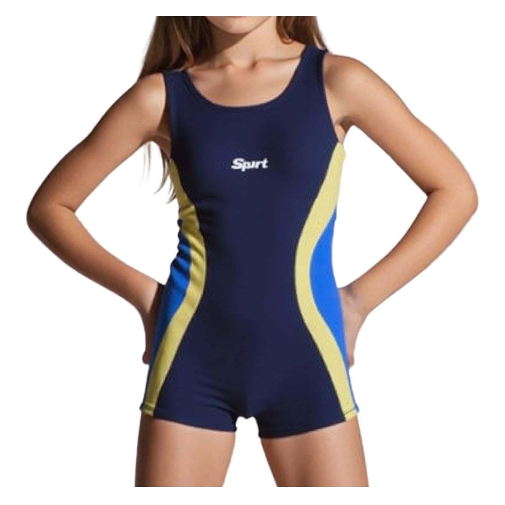 Maillot De Bain Enfant Fille 1 Pièce Gainant Ventre Plat Mignon Maillot De Bain Shorty Fille a la Mode Chic Tropical Piscine Natation Sport Plage Océan Bikini Tankini